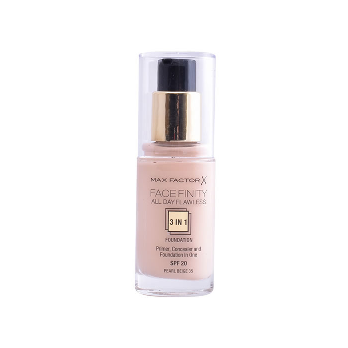 Image of Max Factor Facefinity 3 In 1 Primer, Concealer And Foundation Spf20 35 Pearl Beige 30ml