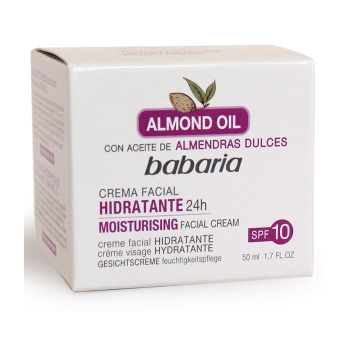 Image of Babaria Almond Oil Crema Hidratante Spf 10 50ml033