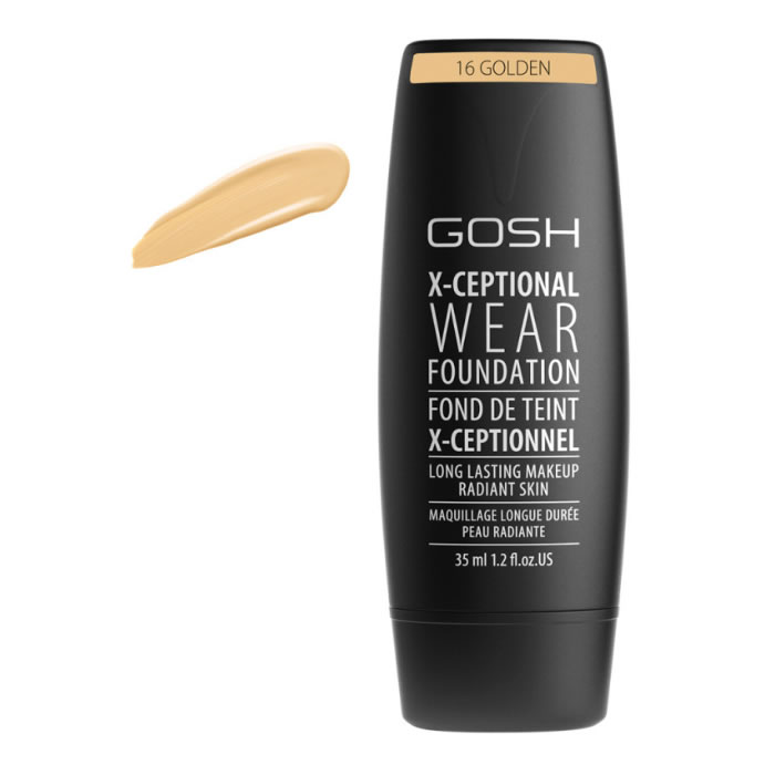 Image of Gosh X-Ceptional Wear Foundation Long Lasting Makeup 16 Golden 35ml