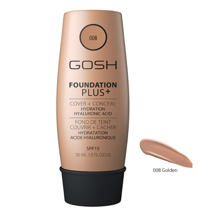 Image of Gosh Foundation Plus + Cover & Conceal Spf15 008 oroen 30ml033