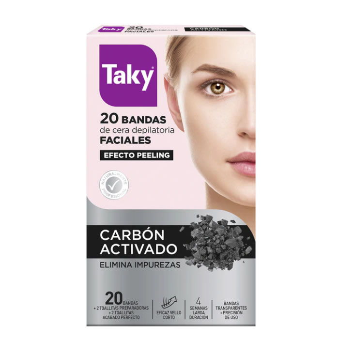 Image of Taky Carbonio Activado Strisce Di Cera Per Il Viso 20 Unità033