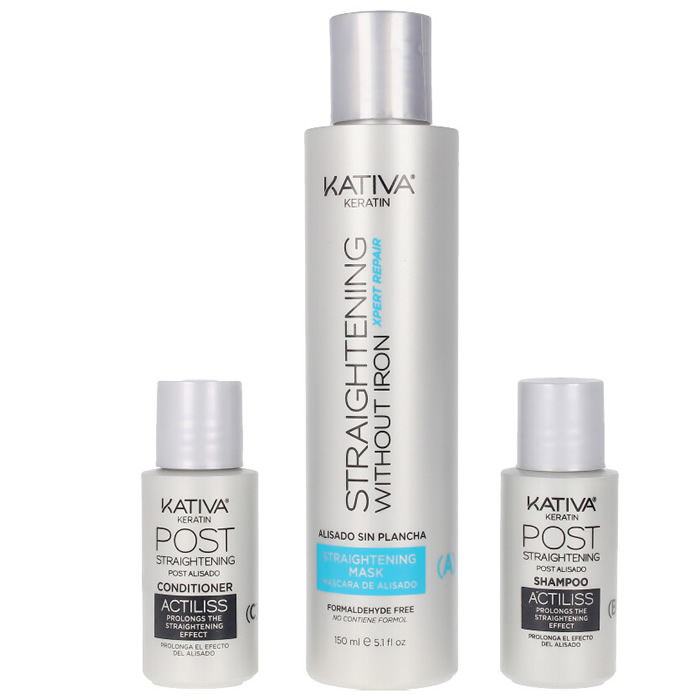 Image of Keratin Anti-Frizz Smoothing Without Iron Repair Tips Set 3 Pieces