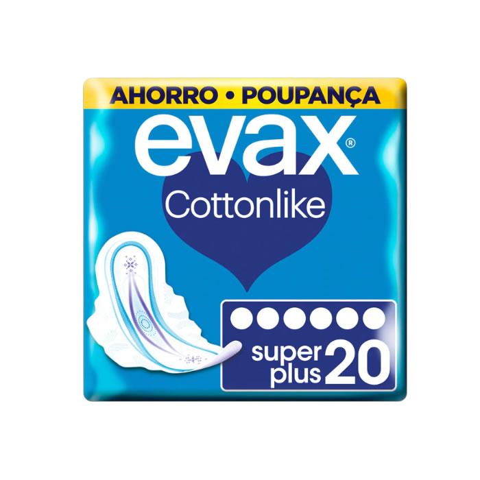 Image of Evax Cottonlike Superplus With Wings Sanitary Towels 24 Units033