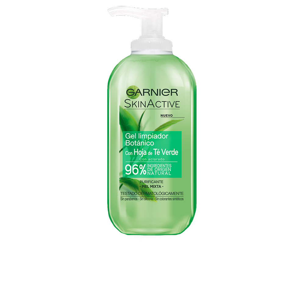 Image of Garnier Skinactive Leaf Te Green Cleansing Gel Mixed Skin 200ml
