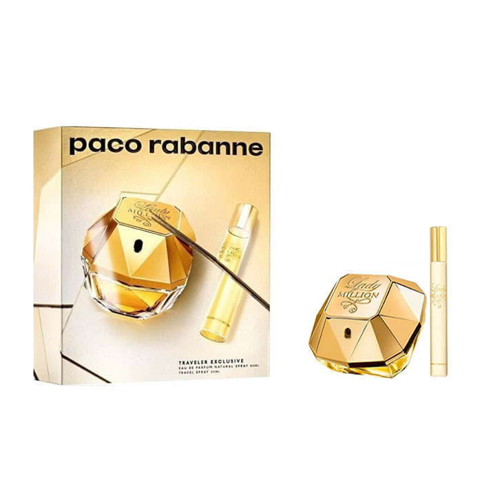Image of Paco Rabanne Lady Million Eau De Parfum Spray 80ml Set 2 Parti 2019