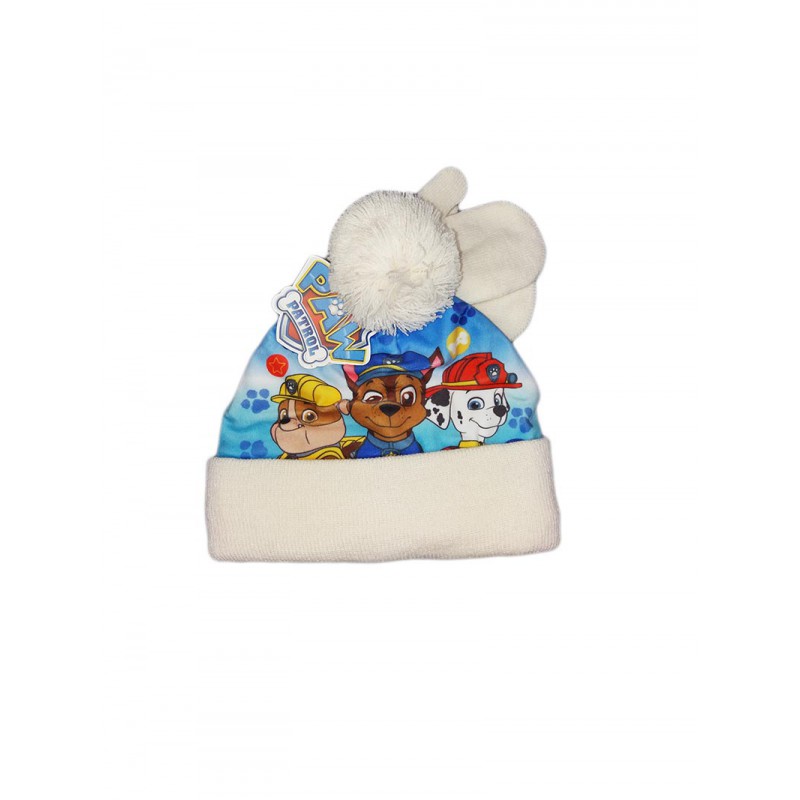 Image of Set 2pz cappello cappellino muffole guanti bimbo bambino Paw Patrol bianco tg 50033