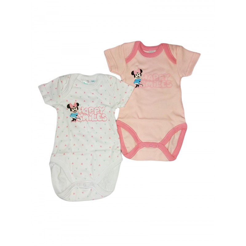 Image of Bi-pack body bodino bimba neonata mezza manica Disney baby Minnie 6 m033