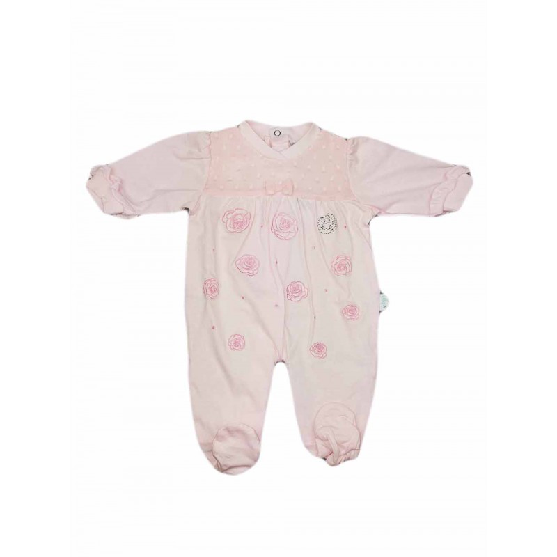 Image of Tuta tutina cotone bimba neonato ellepi rosa 3 m033