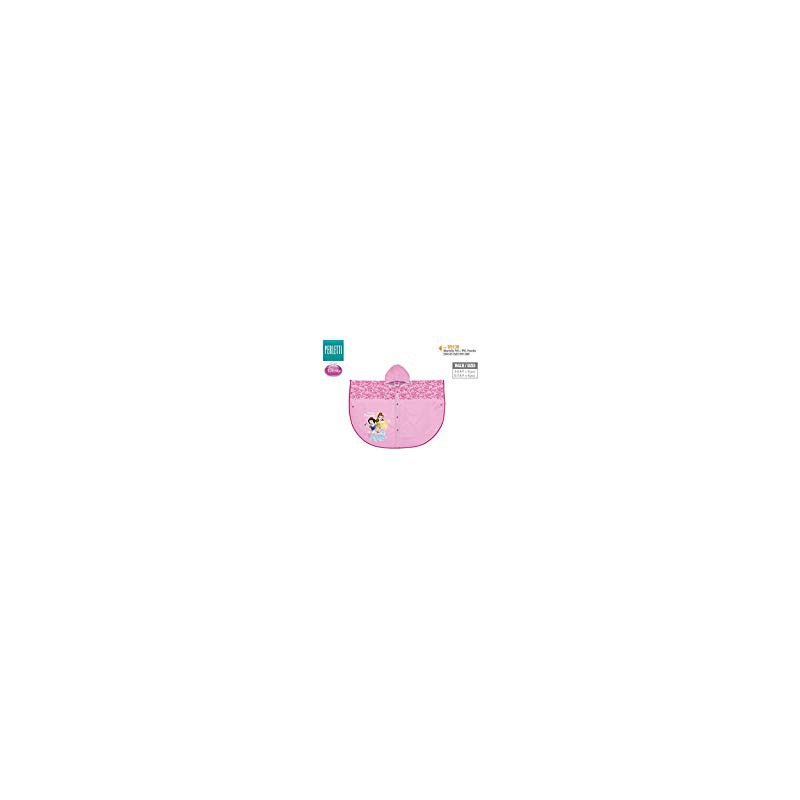 Image of Mantellina pioggia poncho impermeabile bimba bambina Disney Principesse rosa 5-7A