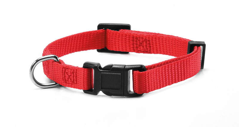 Image of RECORD COLLARE NYLON CON CLIP ROSSO 2X40033